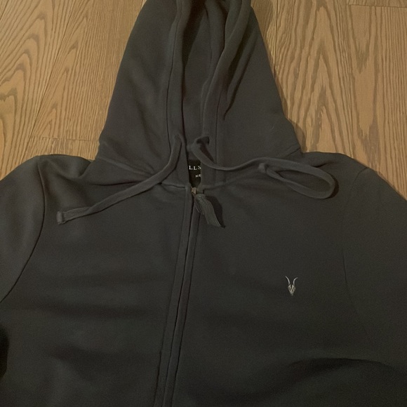 Dark Blue All saints Zip up. Like new revived as gift and never worn once ! - Picture 2 of 4